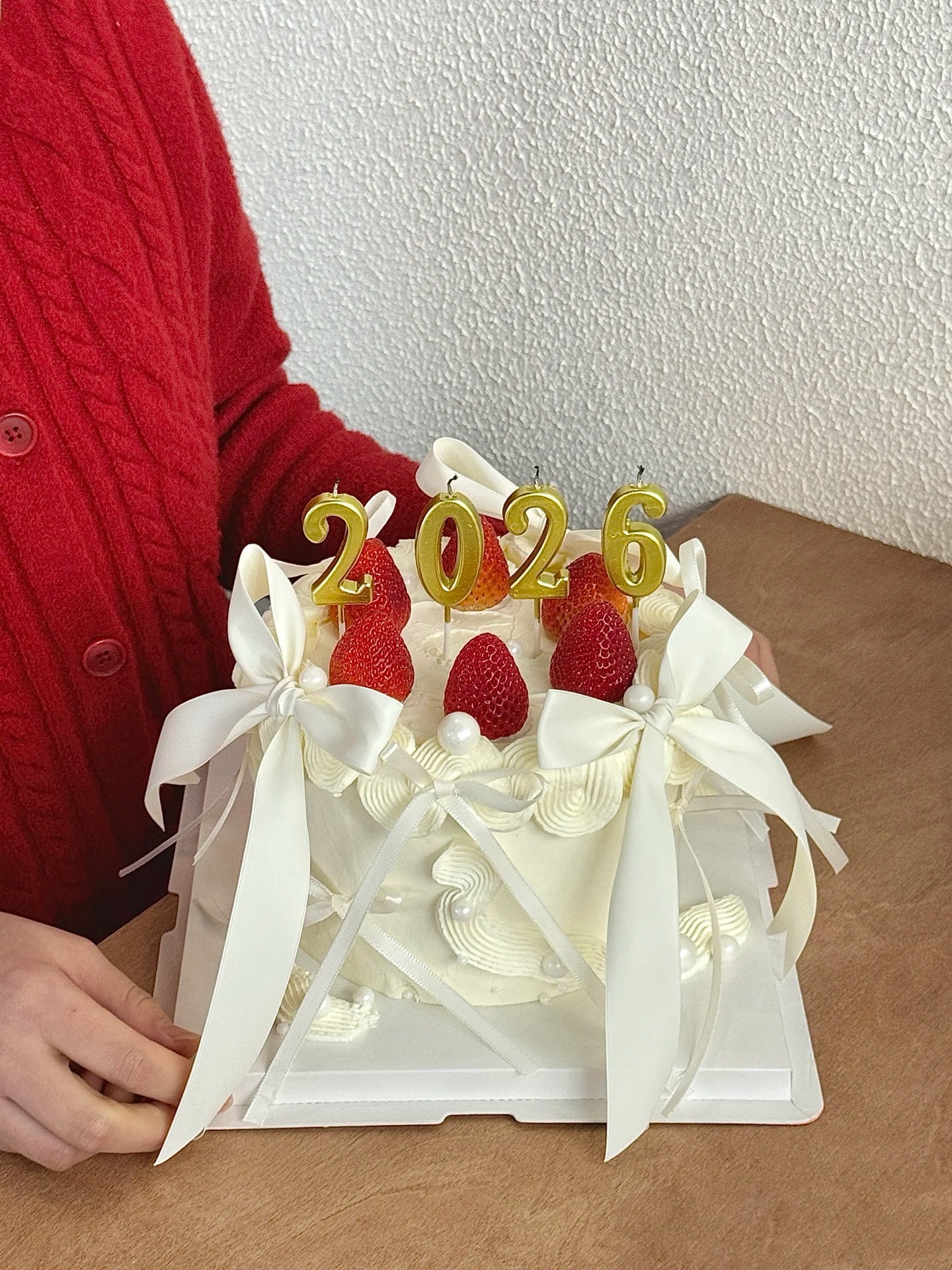 2026 New Year Ribbon Cake