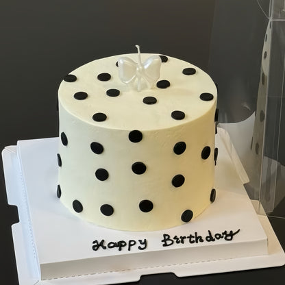 Monochrome Polka Cake