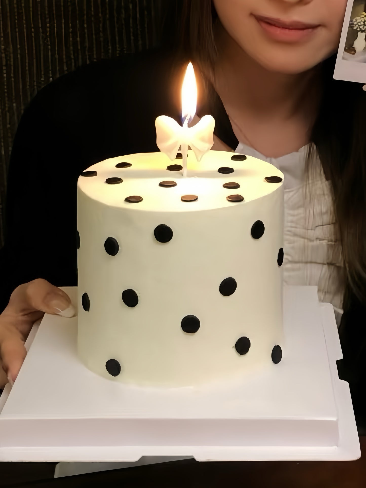 Monochrome Polka Cake