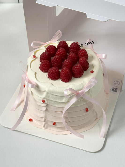 Pink Ribbon Raspberry Cake